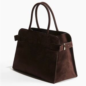 H&M Brown Tote Bag with Classic Design